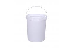 China Personalized Thickened PP White Plastic Pail Bucket Storage Container With Screw Cap supplier