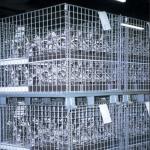 Heavy-duty Warehouse Metal Mesh Storage Cage 50*50mm with Electric Galvanized Finish for sale