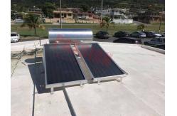China Pressured Household Flat Plate Solar Water Heater Blue Titanium Coating Flat Collector supplier