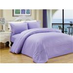 Sateen Stripe Duvet Cover Polyester Cotton Bedding Set 4pcs Solid Color for sale
