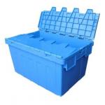Big plastic nested and stacked storage boxes and bins