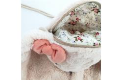 China Stuffed Plush Toy Backpack 100% Polyester Earth Friendly Bunny Head Toy Bag supplier