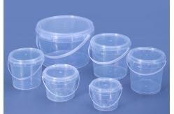 China Smooth Transparent Plastic Bucket Screen Printing For Cookie Or Juices supplier