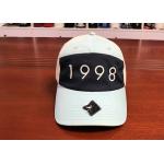 OEM Baseball Dad Hats Black And White Soft Printing 1998 Logo Weaving Plastic Buckle for sale