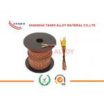 20 AWG 24 AWG brown color Thermocouple Extension Wire / Cable Type K J T E S With 2 Core Unscreened PTFE Sheath for sale