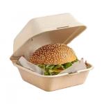 Biodegradable Hamburger Box Customized Fast Food Delivery Packaging Sugarcane Box