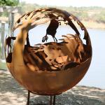 Weathering Steel Corten Steel Fire Bowl Customized Thickness for sale