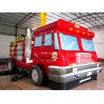 Customized Funny Firetruck Bounce House Inflatable Jumping House For Kids