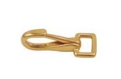 China Square Eye Brass Swivel Eye Snap Hook Soild Brass Fixed Eye Snap Hook supplier