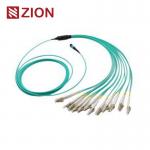 8F MTP OM3 Fiber Optic MTP-LC 2.0mm Straight harness Cables for sale