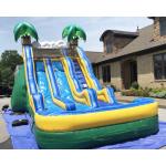 Commercial 0.55mm PVC Outdoor Inflatable Water Slides for sale