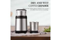 China Removable 2 Cups Coffee Maker 200W Multi Function Adjustable Electric Bean Grinder supplier