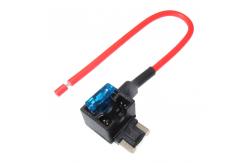 China Low Profile Piggy Back Mini Blade Fuse Holder PA66 ATT Dual Circuits 24V supplier