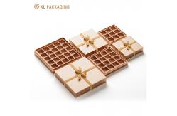 China Embossed Custom CMYK Packaging Chocolate Candy Lid Base Artpaper Box with Ribbon Base supplier