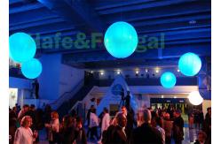 China Custom Decorative Moon Balloon Light 400W LED Campaign Advertising 130cm supplier