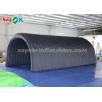 Air Inflatable Tent 210D Oxford Cloth Black Inflatable Tunnel Tent For Exhibition / Promotion for sale