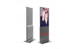 China Hotel Lobby Floor Standing Digital Signage Security Anti Theft Streamlined Body supplier