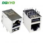 RJ45 With USB Connector Modular Block Socket USB2.0 6U DGKYD611U2B035GWW1D for sale