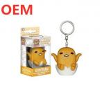 OEM Cartoon Cute Gudetama Egg Yolk Keychain Figures Custom Keychain Toy Action Figures for sale