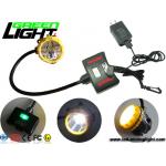 IP68 208lum 15000lux Semi Corded Led Miners Cap Lamp