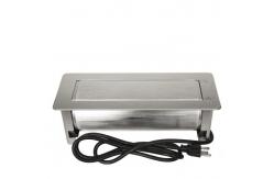 China Multi - Functional Clamshell Flip Up Sockets / Office Desk Mounted Electrical Outlet supplier