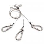 Durable Wire Rope Lanyard Uncoated Steel Wire Hanging Safety Cable Assembly for sale