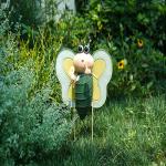 Vivid Small Metal Bee For Garden Outdoor Waterproof Standing Bee for sale
