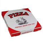 Customized Size Logo Biodegradable Food Grade Paper Pizza Boxes Paperboard Rigid Boxes Disposable Fast Food Packaging for sale