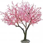 2m Height Real Touch Artificial Flowers Peach Blossom Fake Pink Sakura Tree for sale