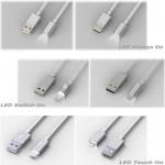 Foxconn MFi Lightning Cables with LED, USB cables for iPhone 5S,iPhone 6, iPhone 6 plus, iPhone 7,iPad, iPod for sale