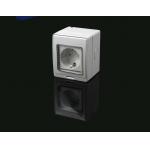 Waterproof Wall Switch Socket , Surface Mounted German Power Socket