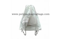 China Biodegradable CPE PE Plastic Drawstring Backpack Plastic Bags supplier