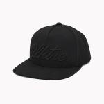 Black Plastic Snap Buckle Flat Brim Snapback Hats One Size Fits All Structured Crown for sale