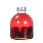 Outdoor 500ml Cold Drink Bottle , Special Round Shaped Glass Spirit Bottle for sale