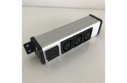 China 3 IEC C13 Outlets Electrical Extension Sockets With Double USB Ports supplier