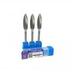 Flame - Shaped Tcarbide Burr Die Grinder Bit / 6mm Ball Head Carbide Rotary Burr for sale