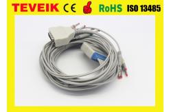 China ECG cable with integrated 10 lead wires for Fukuda ME EKG machine supplier