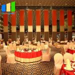 Office Sound Proof Partitions Movable Wood Finish Aluminum Frame For Wedding Hall for sale