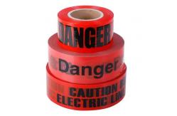 China Custom Printing Logo Barricade Tape Single Side PE Warning Tape supplier
