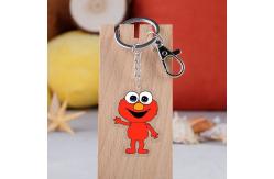 China Metal Ring Attachment Transparent Acrylic Keychain Durable Cartoon Sesame Street Print supplier