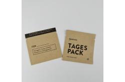 China Custom Printing Biodegradable Kraft Paper Bag MOPP 3 Side Sealed Bags supplier
