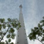 Telecommunication Monopole Steel Tower Pole 15 Meter Powder Coated for sale