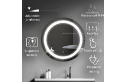 China Compact Bathroom Mirror With Lights Corrosion Protection Adjustable Lighting supplier
