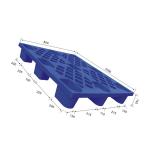 China 1000x800 Warehouse Plastic Pallet Ergonomic Handling HDPE Open Deck Pallets for sale