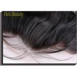 Midium Brown Straight Virgin Human Hair Lace Closure With No Fiber / Synthetic