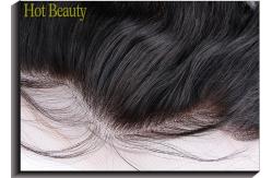 China Midium Brown Straight Virgin Human Hair Lace Closure With No Fiber / Synthetic supplier