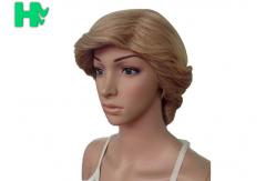 China Dark Blonde Short Synthetic Wigs Full Lace With Short Ponytail Wigs supplier