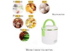 China Round Rechargeable Heated Lunch Box 220V Electric Lunch Box 40w supplier