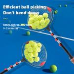 Portable Roller Tennis Balls Picker Pickleball Pick-Up Bucket with Hook Ball Organizer Tool for Court for sale
