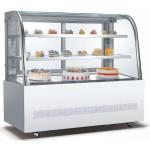 Curved Glass Cake Display Cake Display Case Ventilated Cooling Bakery Stores for sale